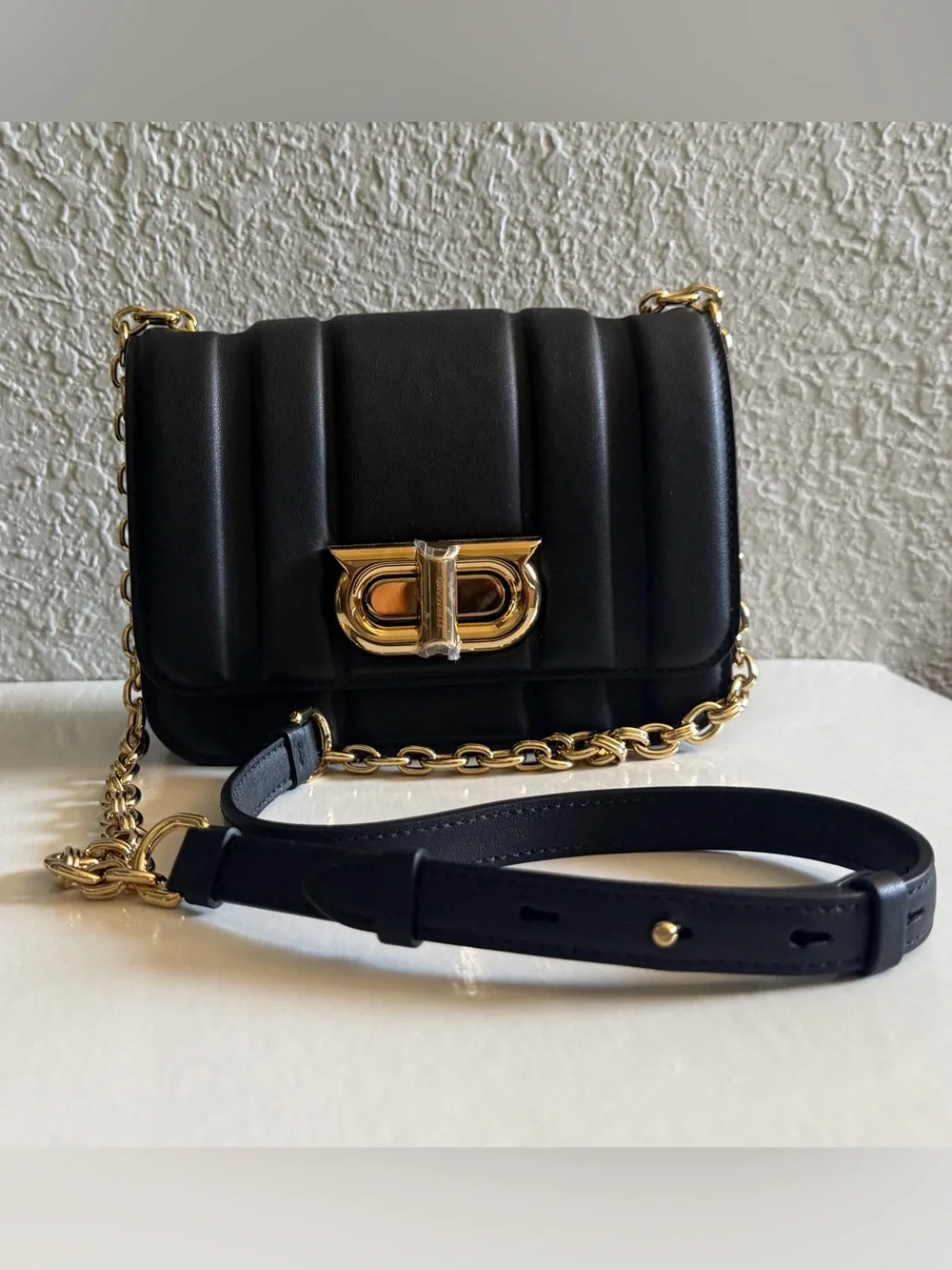 NWT FERRAGAMO Embossed Leather Mini Crossbody